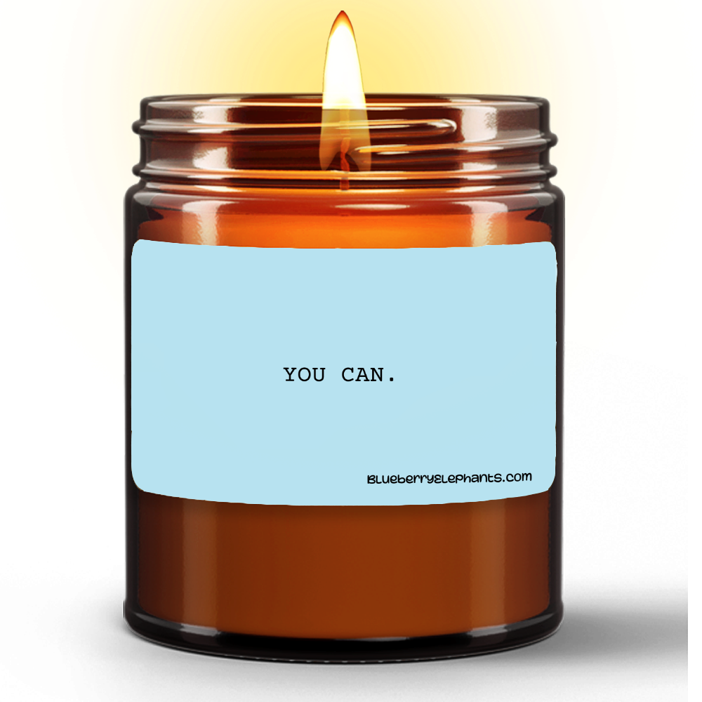 You Can Motivational Natural Wax Candle in Amber Jar (9oz)