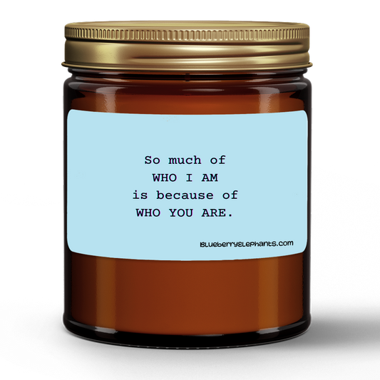 Who I Am Motivational Natural Wax Candle in Amber Jar (9oz)