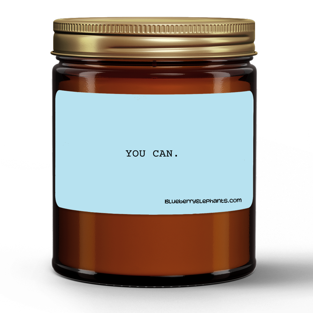 You Can Motivational Natural Wax Candle in Amber Jar (9oz)