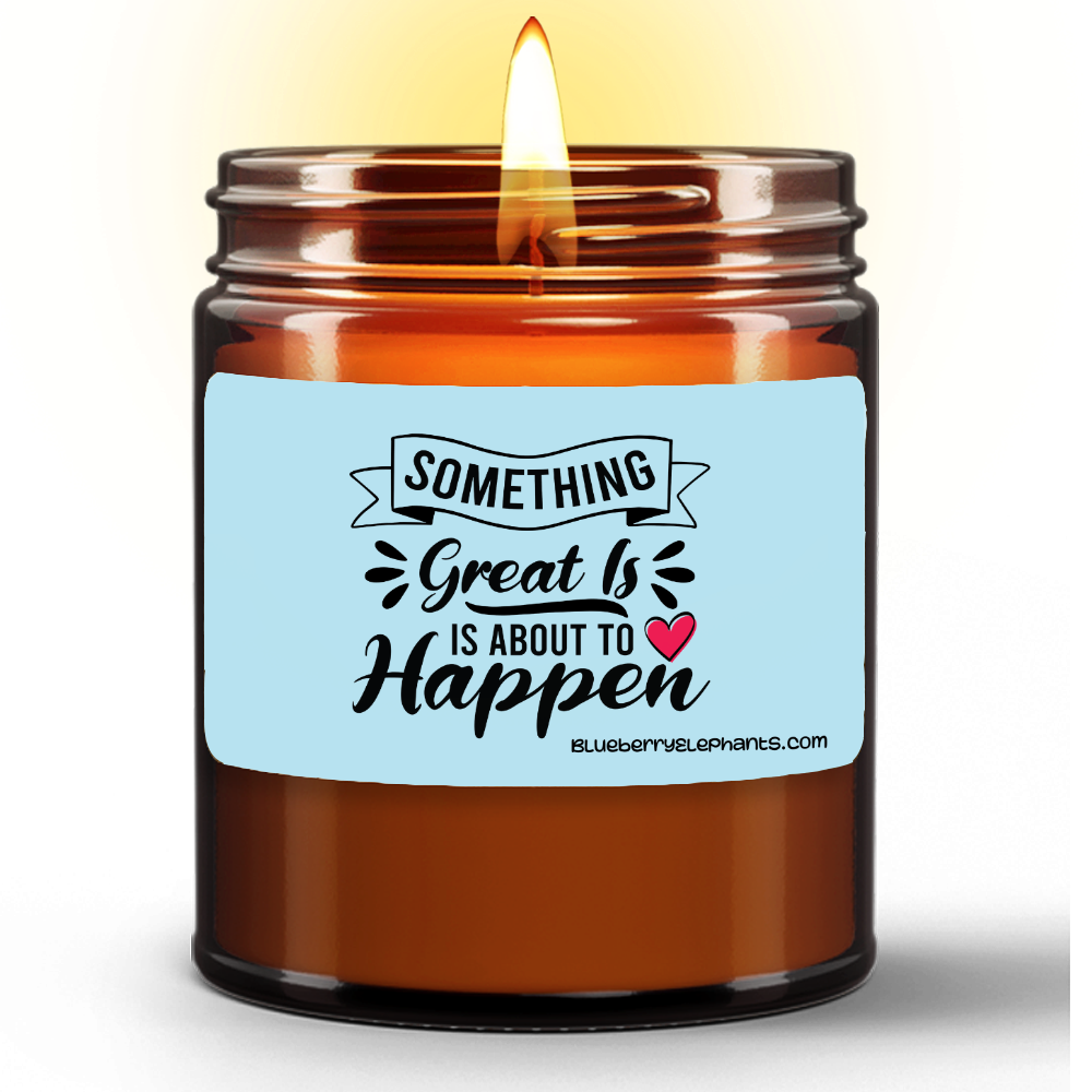 Something Great Motivational Natural Wax Candle in Amber Jar (9oz)